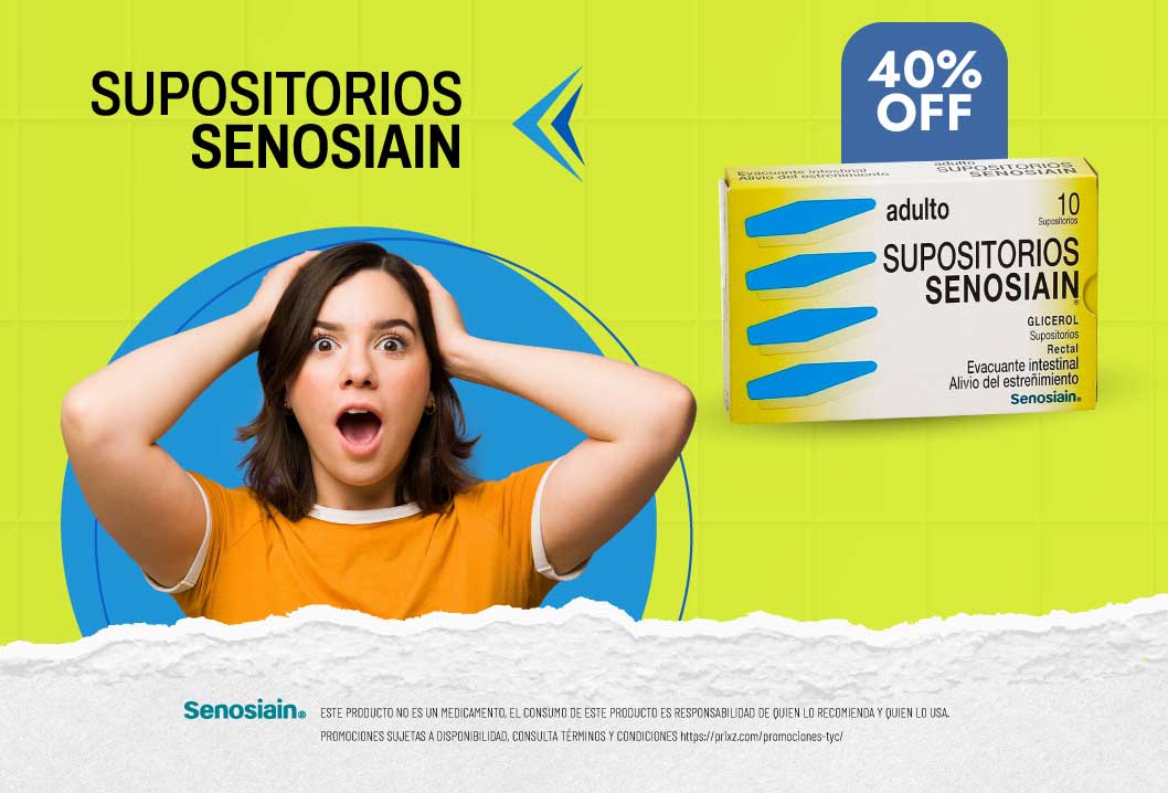 Precio Senosian adulto con 10 supositorios