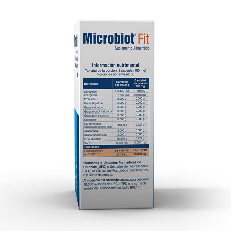 Comprar Microbiot Fit Oral 30 Cápsulas de 180 mg